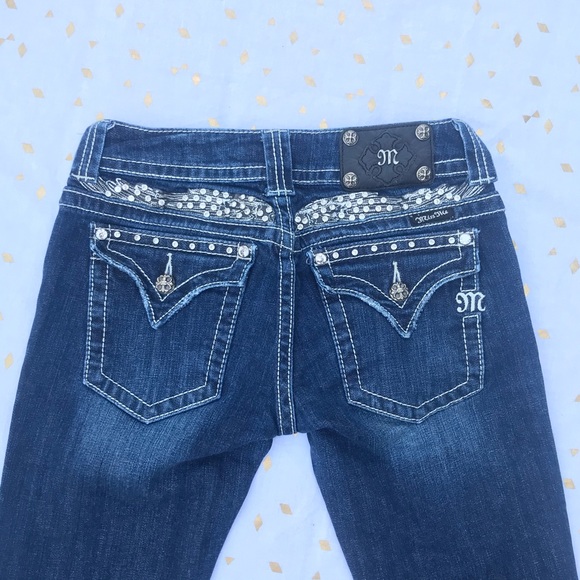 Miss Me Dark Wash Bootcut Denim Jeans W28 - Picture 5 of 9